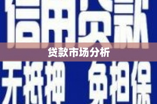 溪口贷款市场分析