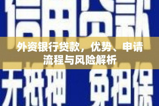 溪口外资银行贷款，优势、申请流程与风险解析