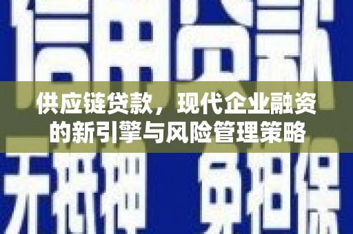 溪口供应链贷款，现代企业融资的新引擎与风险管理策略