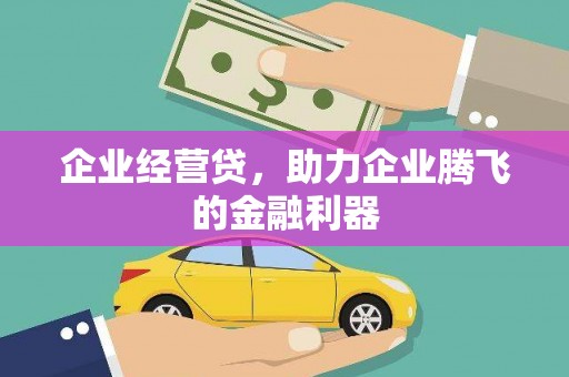 溪口企业经营贷，助力企业腾飞的金融利器