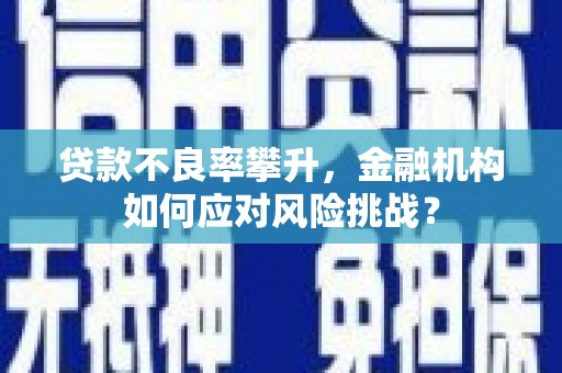 溪口贷款不良率攀升，金融机构如何应对风险挑战？