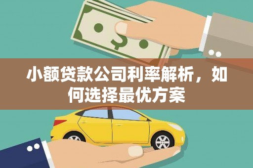 溪口小额贷款公司利率解析，如何选择最优方案