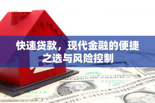 溪口快速贷款，现代金融的便捷之选与风险控制