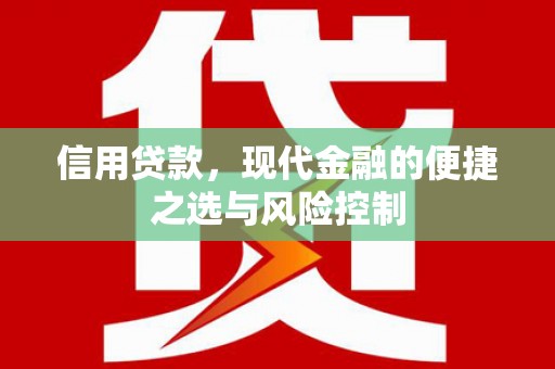 溪口信用贷款，现代金融的便捷之选与风险控制