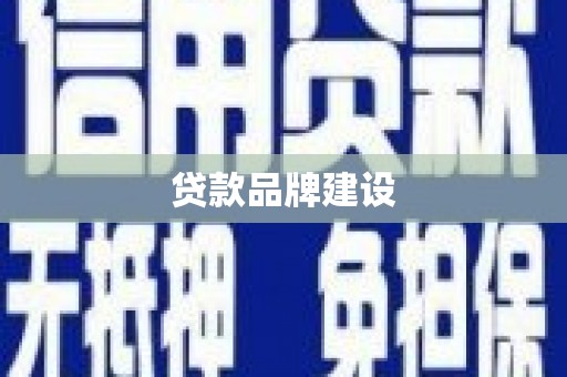 溪口贷款品牌建设