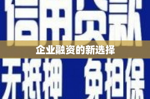 溪口企业融资的新选择