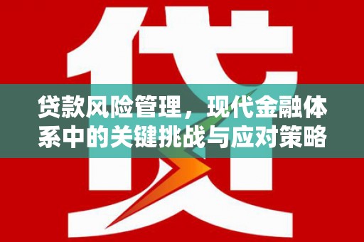 溪口贷款风险管理，现代金融体系中的关键挑战与应对策略