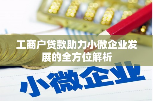 溪口工商户贷款助力小微企业发展的全方位解析
