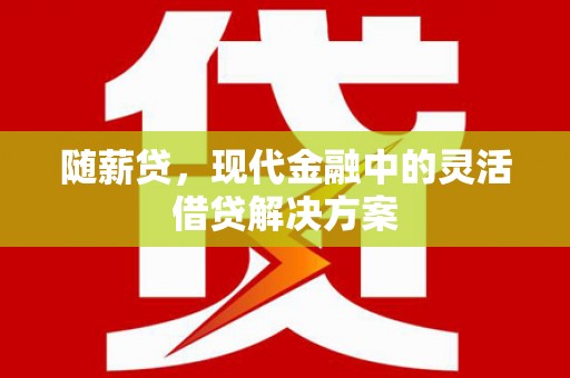 溪口随薪贷，现代金融中的灵活借贷解决方案