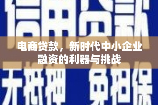 溪口电商贷款，新时代中小企业融资的利器与挑战