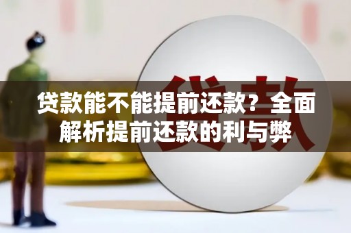 溪口贷款能不能提前还款？全面解析提前还款的利与弊