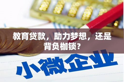 溪口教育贷款，助力梦想，还是背负枷锁？