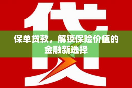 溪口保单贷款，解锁保险价值的金融新选择