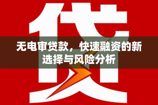 溪口无电审贷款，快速融资的新选择与风险分析