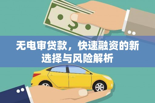 溪口无电审贷款，快速融资的新选择与风险解析