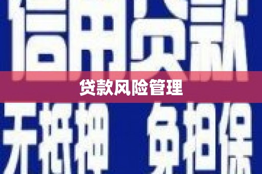 溪口贷款风险管理
