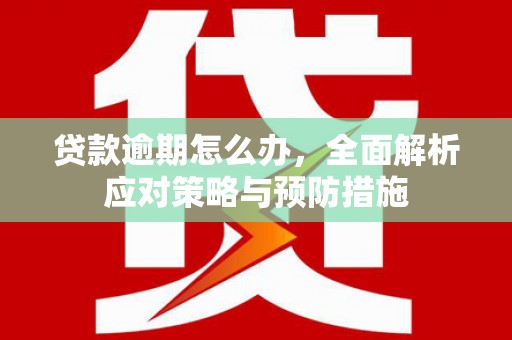 溪口贷款逾期怎么办，全面解析应对策略与预防措施