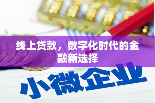 溪口线上贷款，数字化时代的金融新选择
