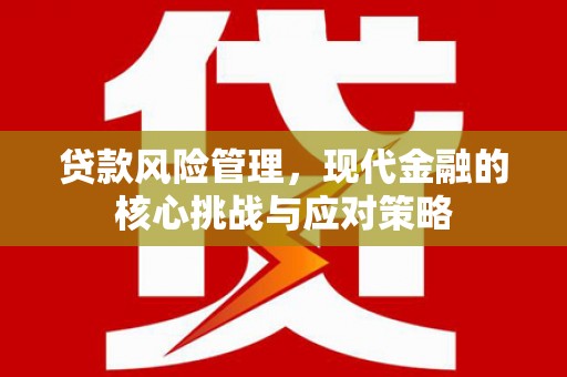 溪口贷款风险管理，现代金融的核心挑战与应对策略