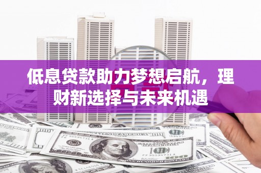 溪口低息贷款助力梦想启航，理财新选择与未来机遇