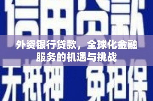 溪口外资银行贷款，全球化金融服务的机遇与挑战