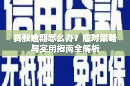 溪口贷款逾期怎么办？应对策略与实用指南全解析