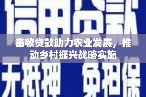溪口畜牧贷款助力农业发展，推动乡村振兴战略实施