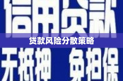 溪口贷款风险分散策略
